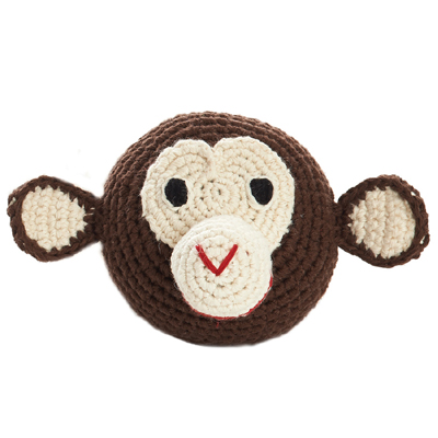 Mini Chimp Head Crochet (Brown)