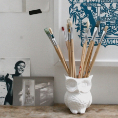 Denmark Ceramic Owl vase