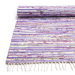 Handmade cotton rug violet mix